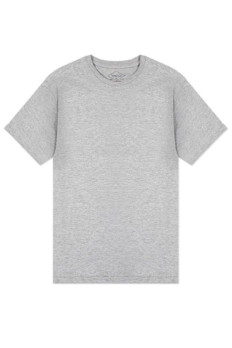 Basic Crewneck T-Shirt - Heather Grey – TRACK 23 