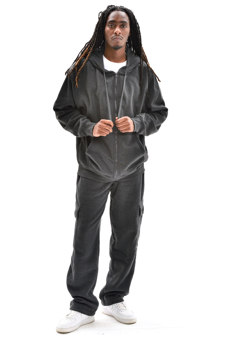 Basic Essential Zip Down Hoodie - Charcoal Grey – TRACK 23